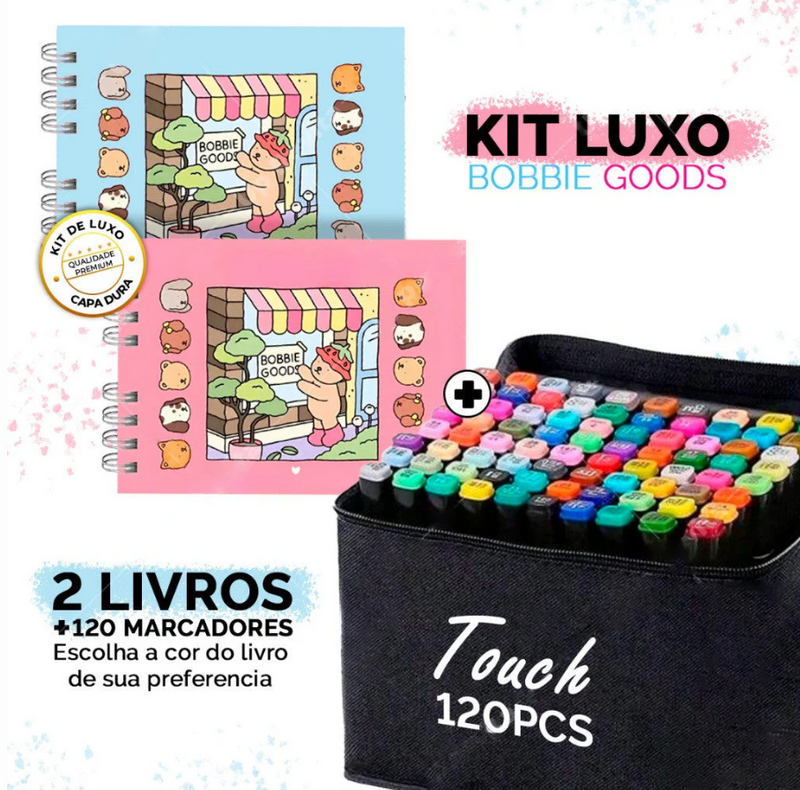 Kit 2 Livros Bobbie Goods Capa Dura + Canetas Touch