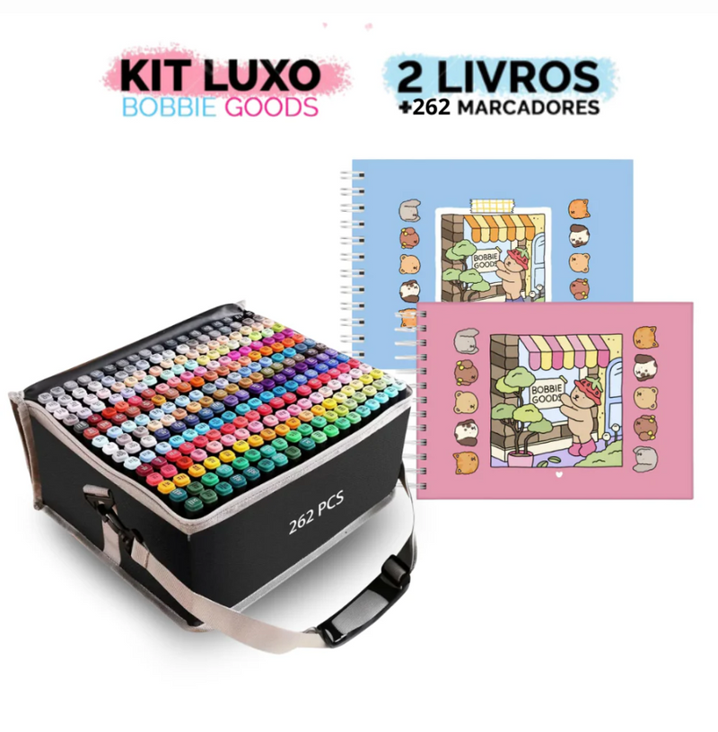 Kit 2 Livros Bobbie Goods Capa Dura + Canetas Touch